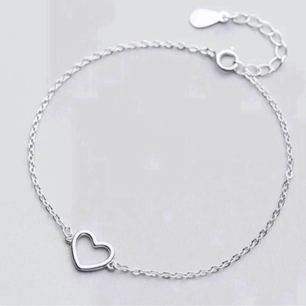 Sterling Silver Heart Chain Bracelet